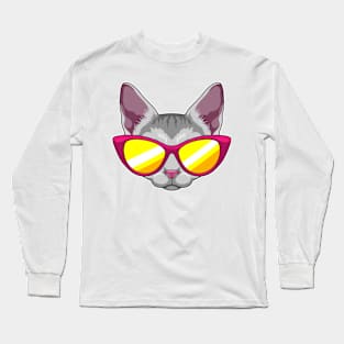 Cat with Sunglasses Long Sleeve T-Shirt